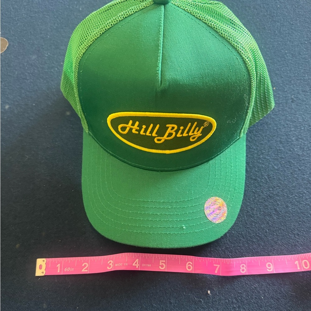 Hill Billy Green Trucker Hat- adjustable and so cute, comfy & cool! 🤠See pic: